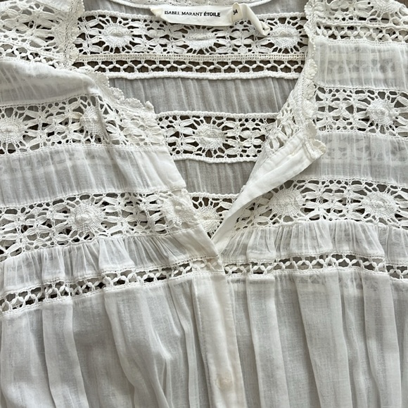 Isabel Marant Etoile Flared White Lace Dress 34 FR - Picture 5 of 5